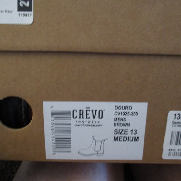 Crevo Douro Men's Leather Boots, Brown. Size 13M, Brand New w/ Box - Picture 9 of 9